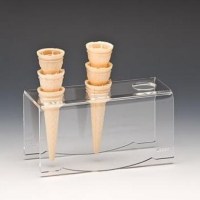Dondurma Külahlık:Dondurma külah standı modellerinden olan bu dondurma külahlığının ölçüleri 19x8 cm olup 10,5 cm yüksekliğinde yapılmıştır.Dondurma külah standı pastanelerde dondurmacılarda cafelerde restaurantlarda kullanılmaktadır - Dondurma külahlık 